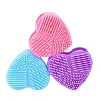 Silicone Fashion Heart Shape Egg Facial Cleaning Brush Makeup Washing Brush Cleaning Brush